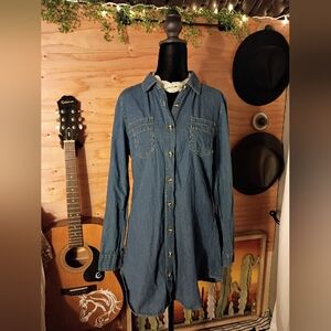 Dizzy Lizzy Denim Dress or Cardigan Casual Western Comfort Country